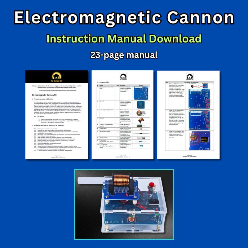 Instruction manuals - Electromagnetic Cannon Kit Download