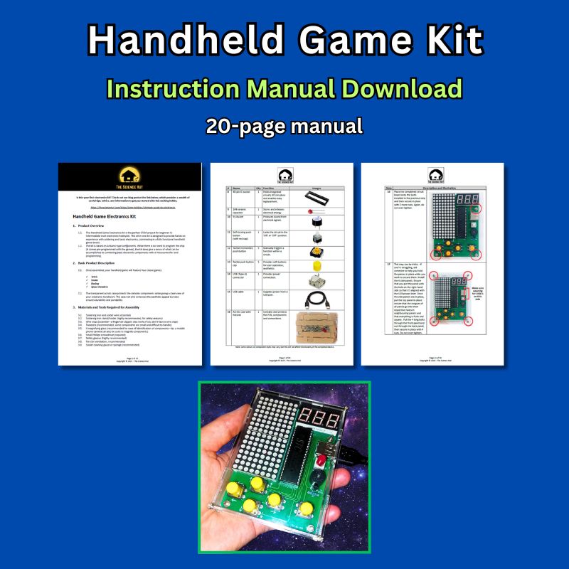 Instruction manuals - Handheld Game Kit Download