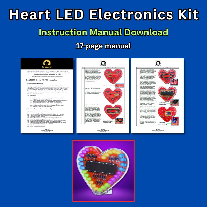 Instruction manuals - Heart LED Electronics Kit Download