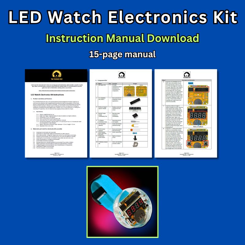 Instruction manuals - LED Watch Electronics Kit Download