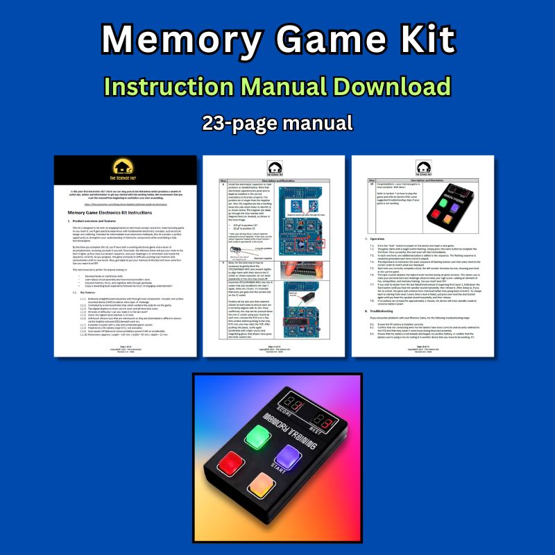 Instruction manuals - Memory Game Kit Download