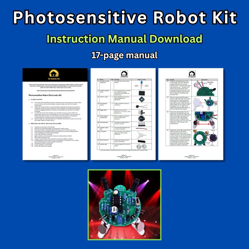 Instruction manuals - Photosensitive Robot Kit Download