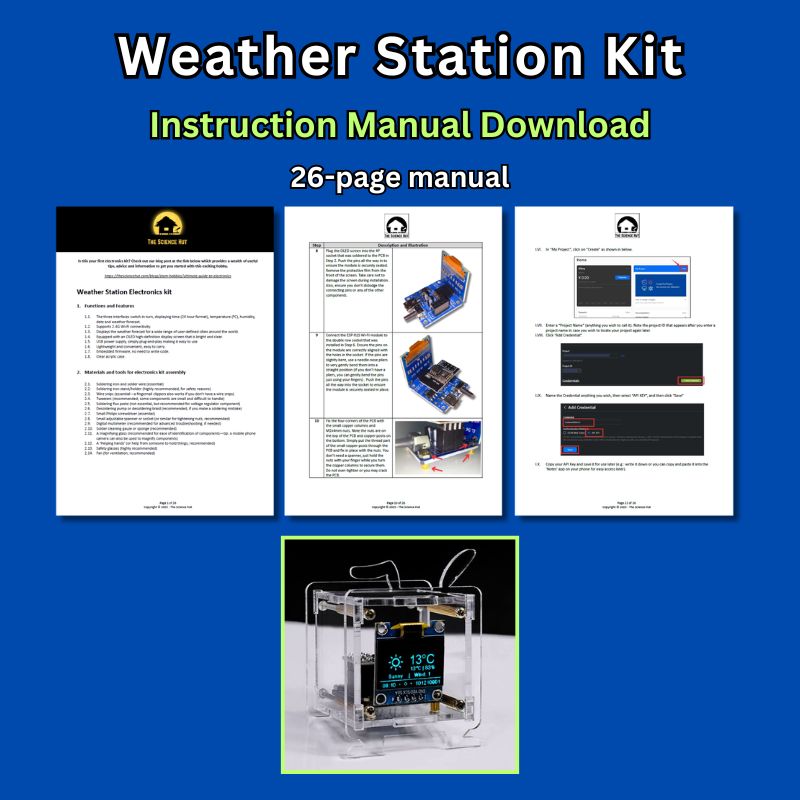 Instruction manuals - Weather Station Kit Download