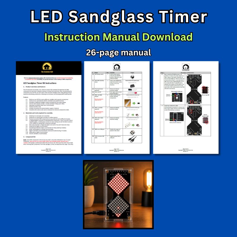 Instruction manuals LED Sandglass Timer Electronics Kit