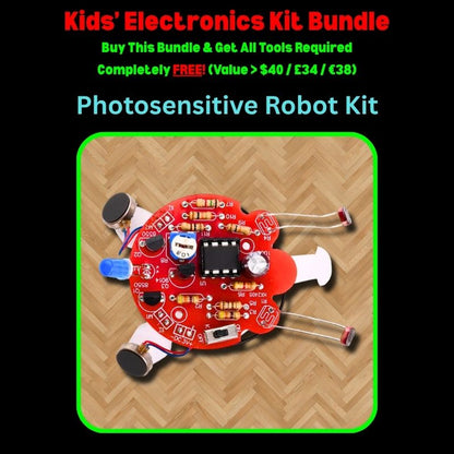 Kids Electronics Kit Bundle Photosensitive Robot Kit