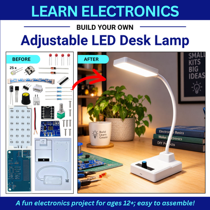 LED Desk Lamp Electronics Kit Before and After