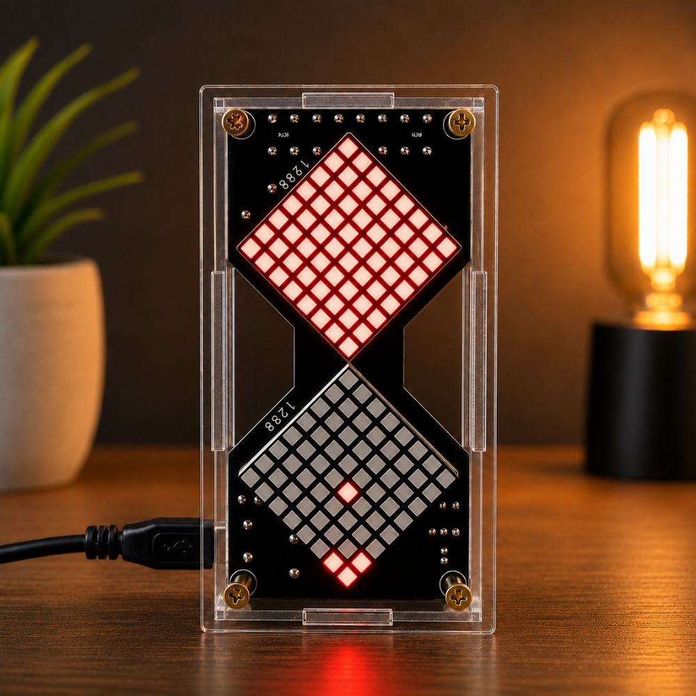 LED Sandglass Timer Kit Red variant