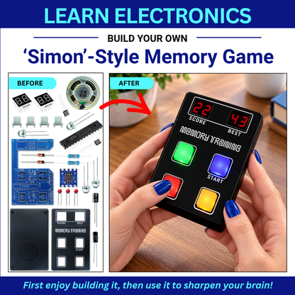 Memory game electronics kit Before and After