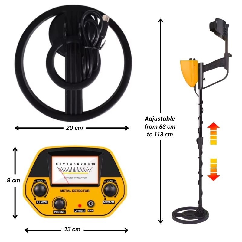 Metal detector dimensions