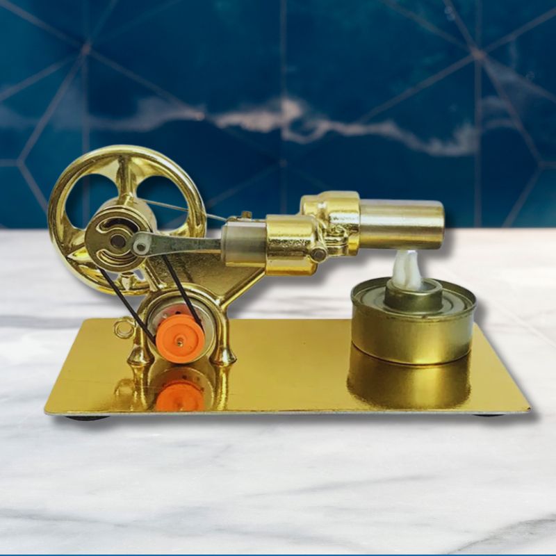 Mini stirling engine left view