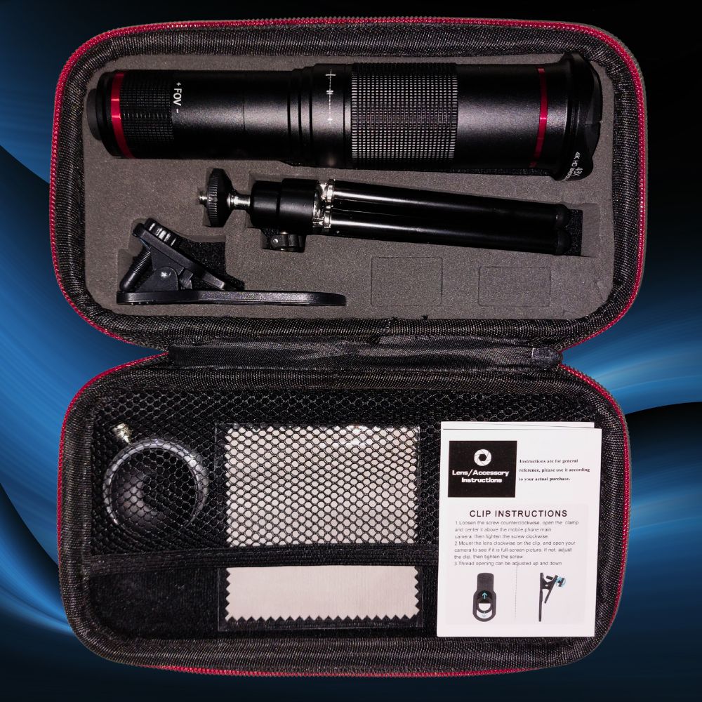 Mobile Telescope attachment contents in carry case