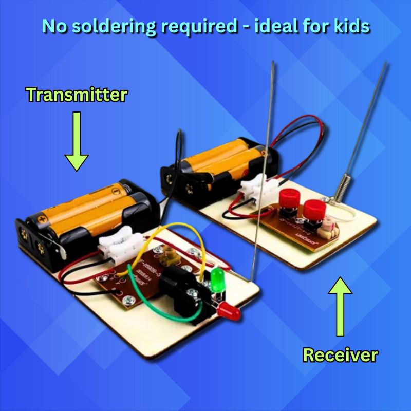 Morse Code Electronics kit Main Image No soldering required caption