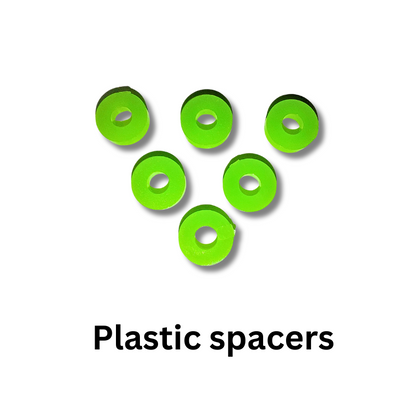Morse code electronics kit contents-Plastic spacers