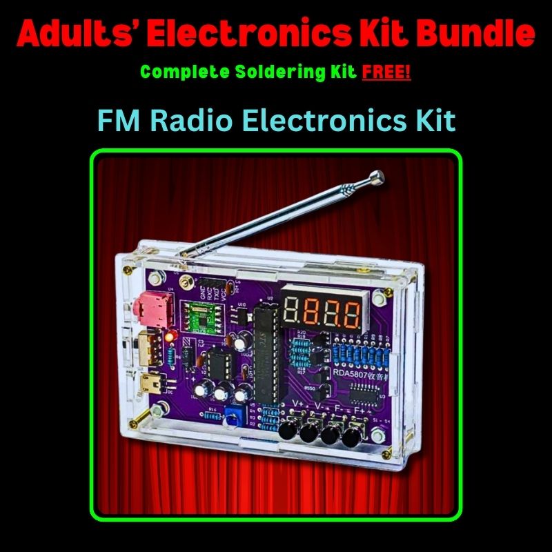 New Adults Electronics Kit Bundle FM Radio Kit