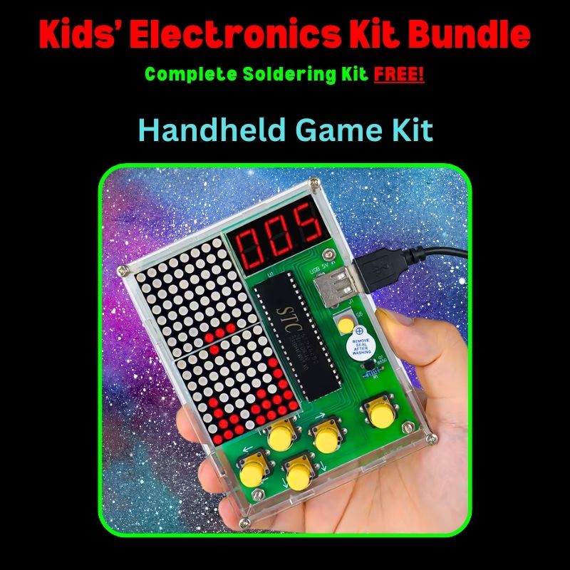 New Kids Electronics Kit Bundle Handheld Game Kit
