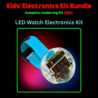 New Kids Electronics Kit Bundle LED Watch Kit