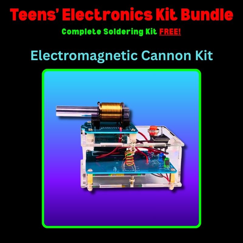New Teens Electronics Kit Bundle Electromagnetic Cannon Kit