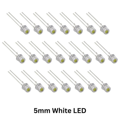 Owl LED Electronics Kit Components 5mm white LED
