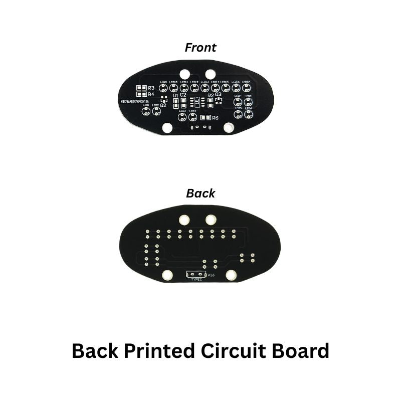Owl LED Electronics Kit Components Back PCB