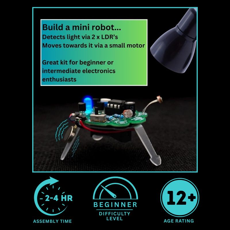 Photosensitive Robot Electronics kit main image with information