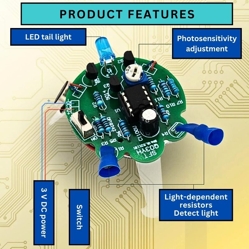 Photosensitive Robot Product features