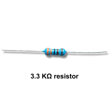 Photosensitive robot electronics kit components 3.3 kohm Resistor