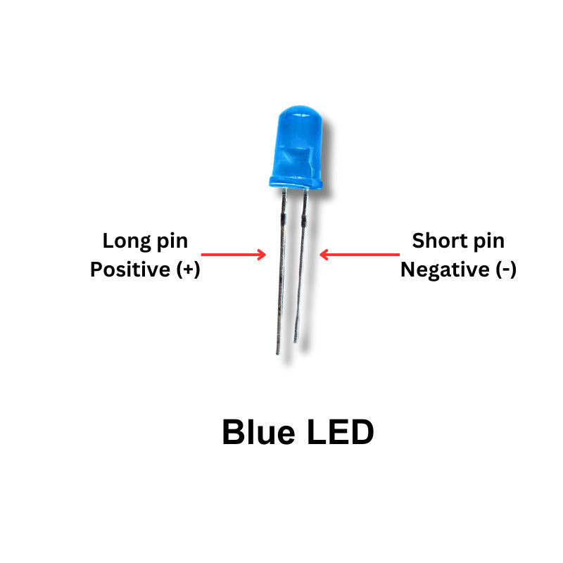 Photosensitive robot electronics kit components Blue LED