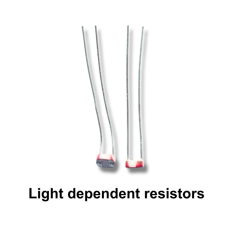 Photosensitive robot electronics kit components Light dependent resistors