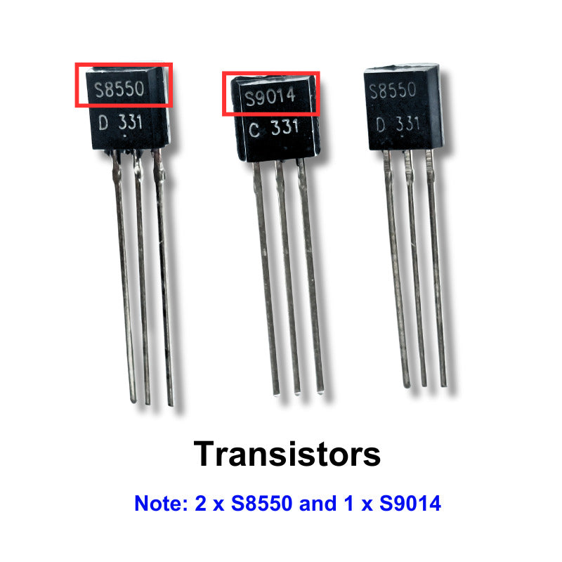 Photosensitive robot electronics kit components Transistors