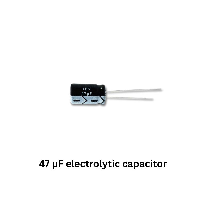 Sandglass timer kit 47 µF electrolytic capacitor
