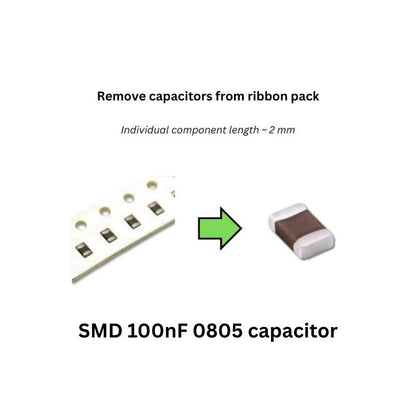 Sandglass timer kit SMD 100nF 0805 capacitor