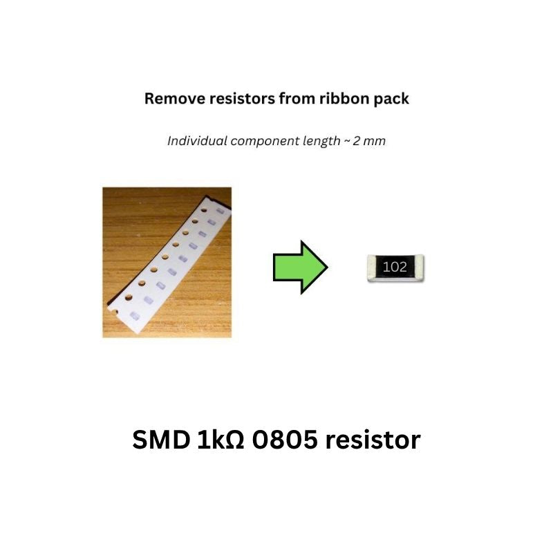 Sandglass timer kit SMD 1kohm 0805 resistor