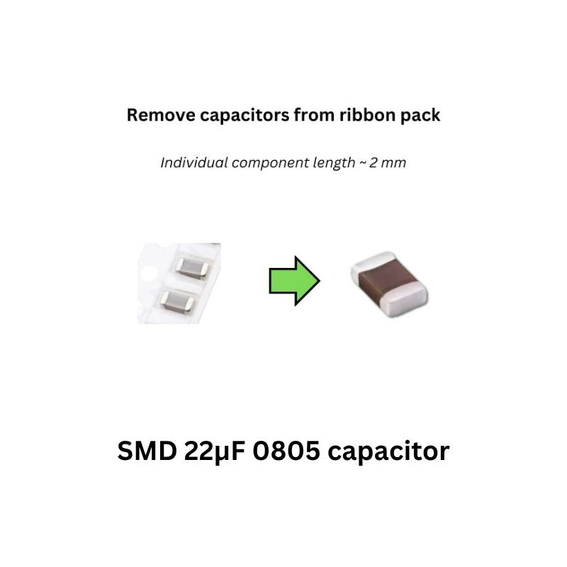 Sandglass timer kit SMD 22uF 0805 capacitor