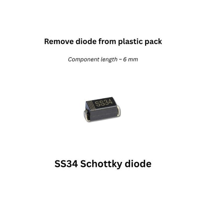 Sandglass timer kit SS34 SMD Schottky diode