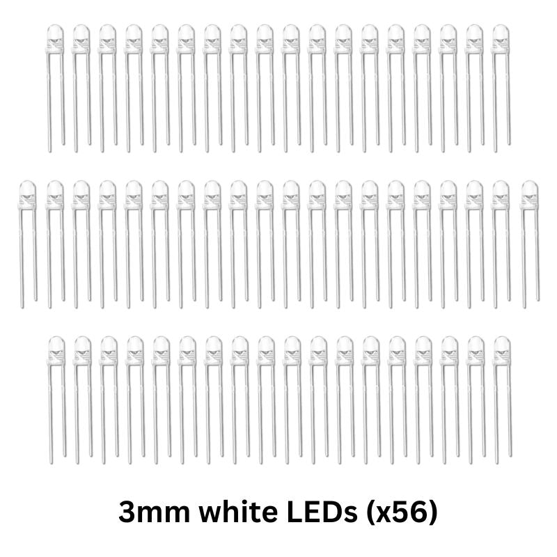 Skull LED Electronics Kit 3mm white LEDs