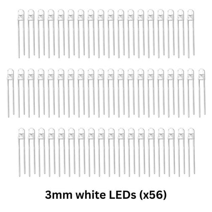Skull LED Electronics Kit 3mm white LEDs