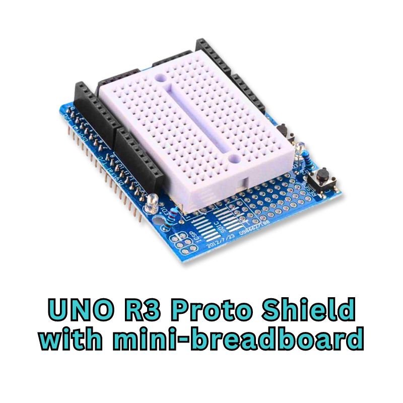 UNO R3 Proto Shield with mini-breadboard