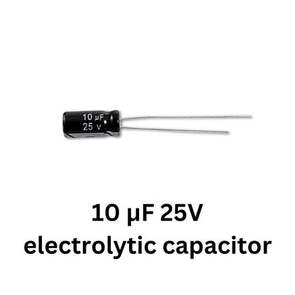 Ultrasonic Proximity Sensor Kit components 10 uF 25V electrolytic capacitor