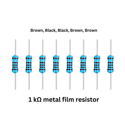 Ultrasonic Proximity Sensor Kit components 1 kohm metal film resistor