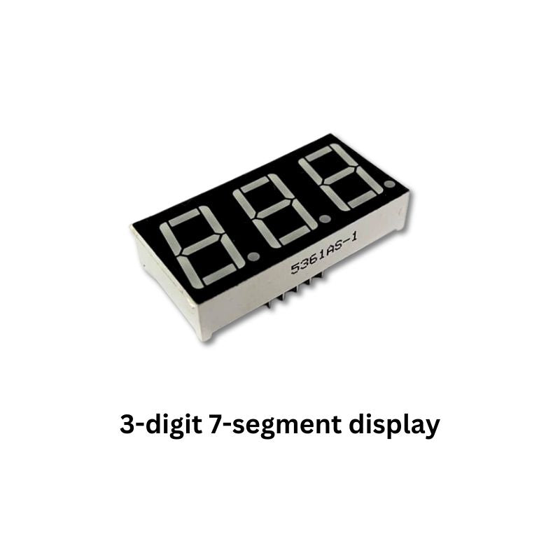 Ultrasonic Proximity Sensor Kit components 3-digit 7-segment digital display