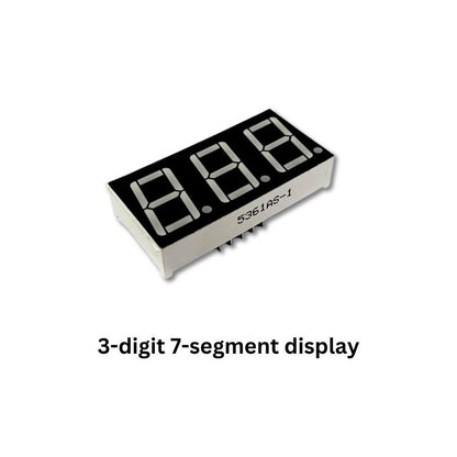 Ultrasonic Proximity Sensor Kit components 3-digit 7-segment digital display