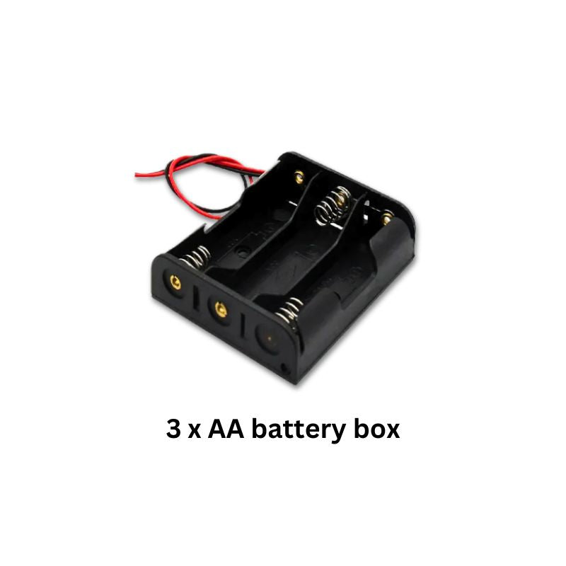 Ultrasonic Proximity Sensor Kit components 3AA battery box