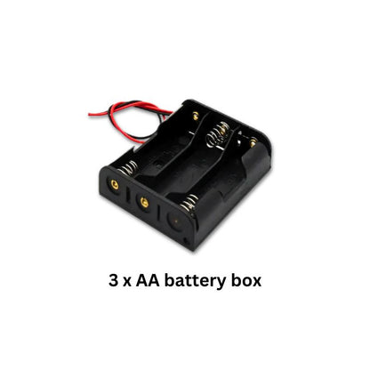 Ultrasonic Proximity Sensor Kit components 3AA battery box