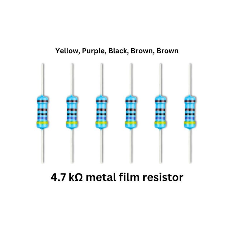 Ultrasonic Proximity Sensor Kit components 4.7 kohm metal film resistor