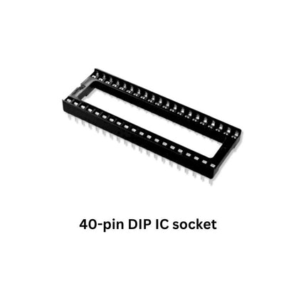 Ultrasonic Proximity Sensor Kit components 40-DIP IC socket