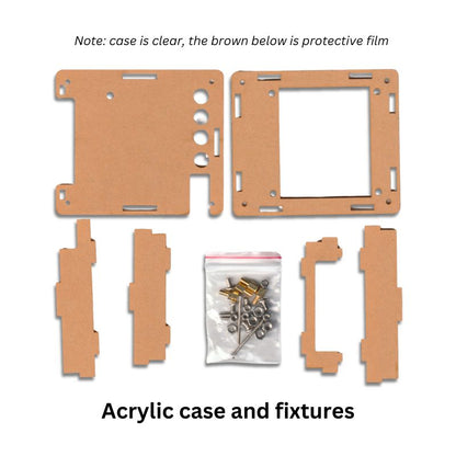 Ultrasonic Proximity Sensor Kit components Acrylic case and fixtures