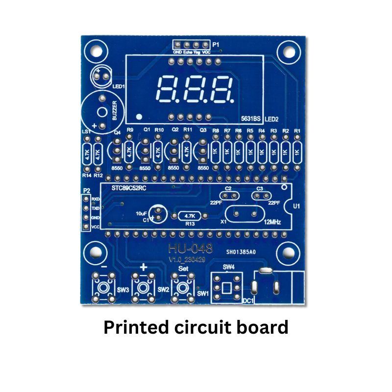 Ultrasonic Proximity Sensor Kit components Printed circuit board
