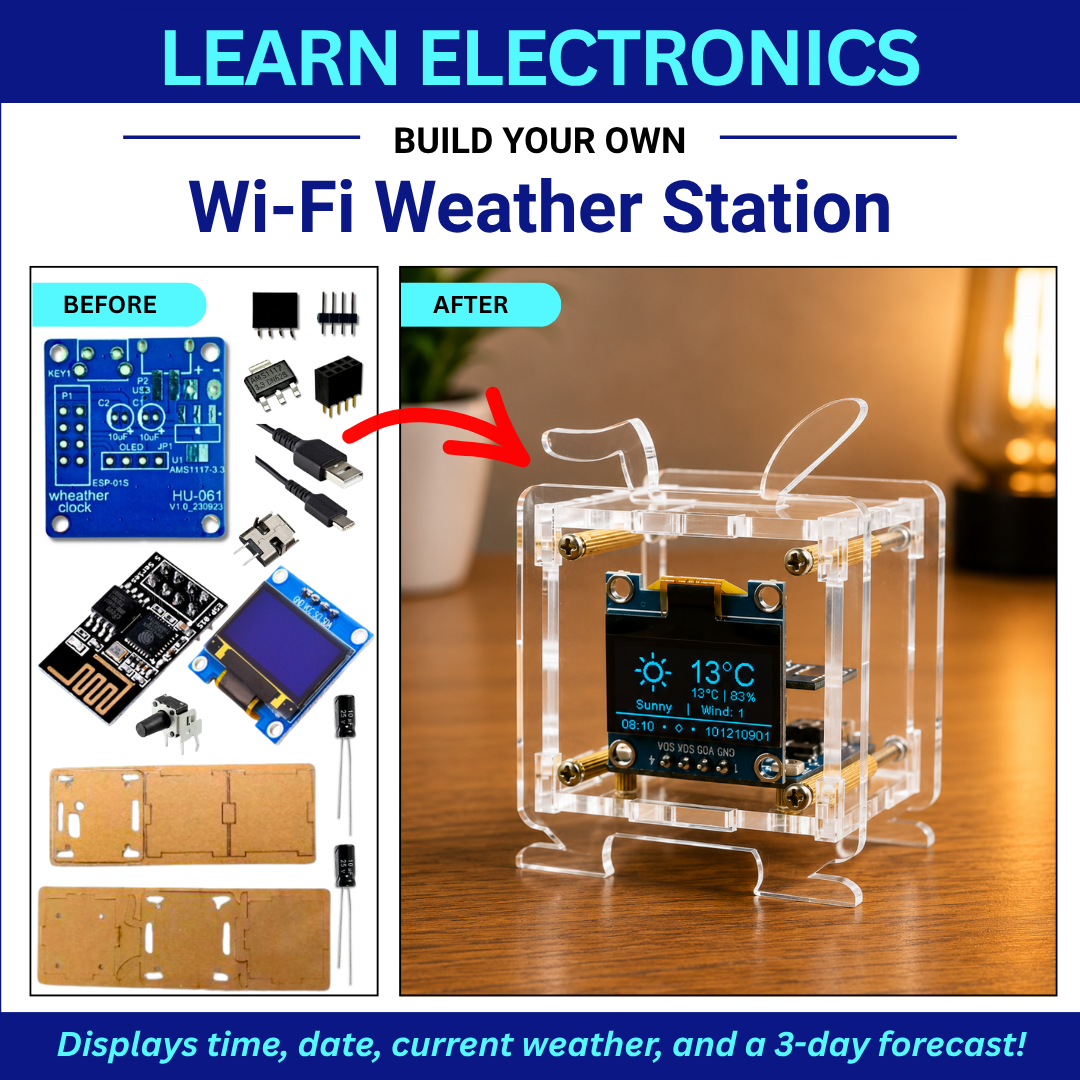 Weather Station Electronics kit Before and After