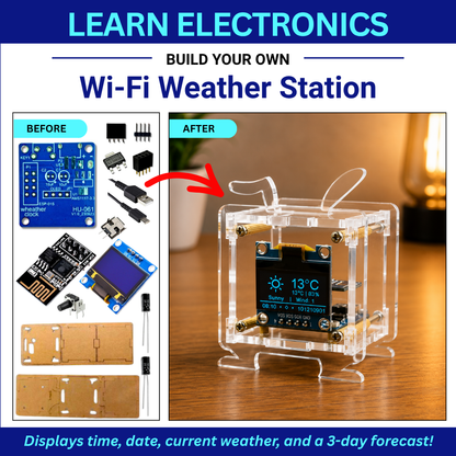 Weather Station Electronics kit Before and After