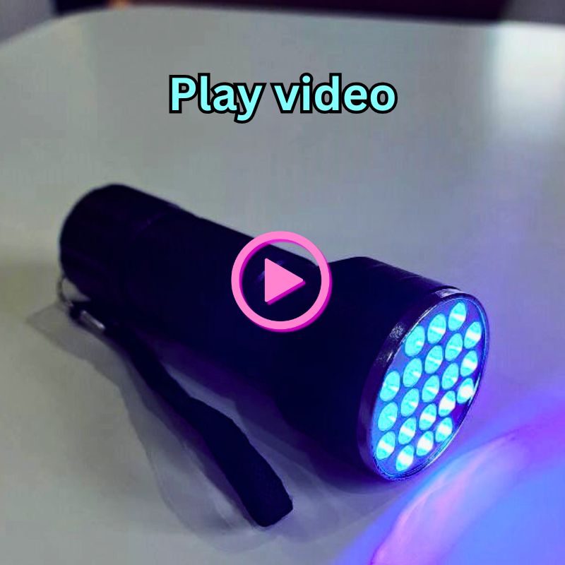 LED UV Blacklight torch demonstration video